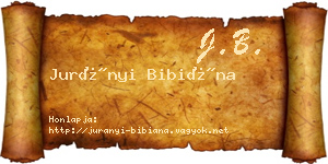 Jurányi Bibiána névjegykártya